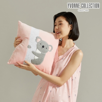 YVONNE 以旺傢飾 無尾熊方形抱枕 (45x45公分)-天竺葵粉