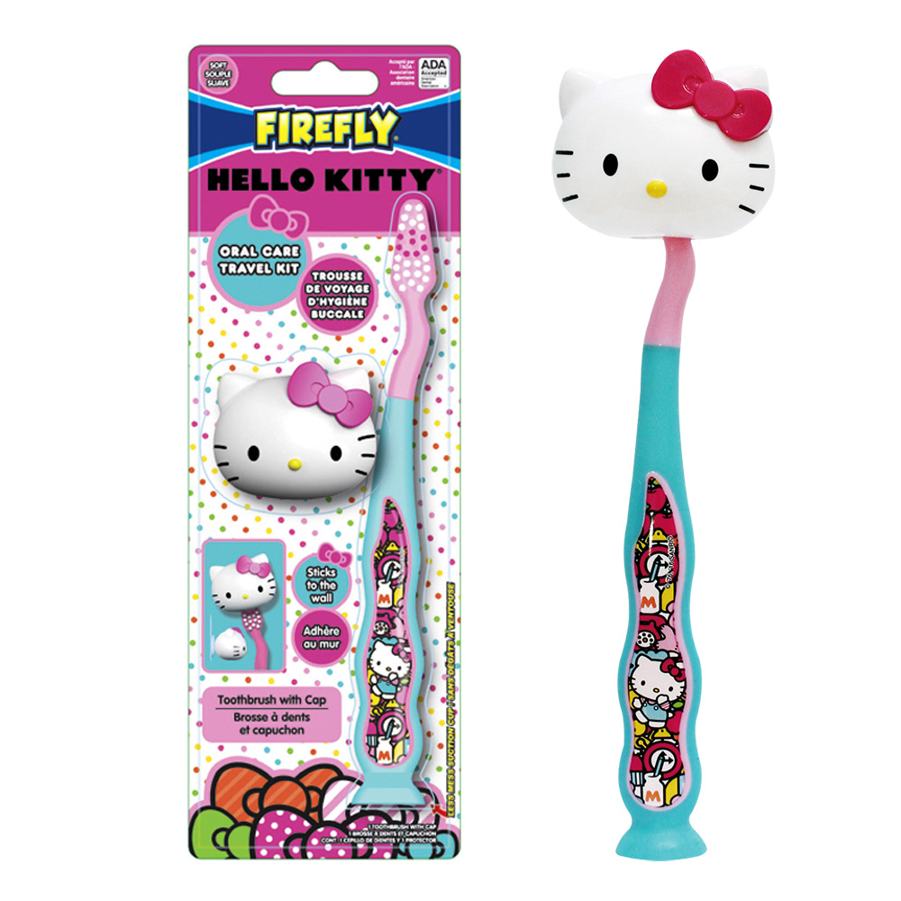 美國 FIREFLY Hello Kitty 兒童牙刷(附造型刷蓋)