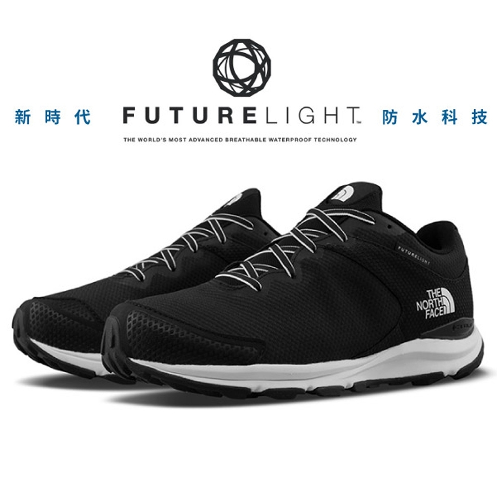 The North Face 男新款 FUTURELIGHT 防水透氣避震登山健行鞋_黑