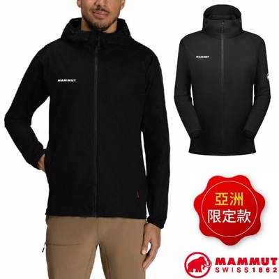 【MAMMUT 長毛象】男 GRANITE SO Hooded Jacket AF 防潑水軟殼連帽外套.夾克_1011-00322-0047 黑/白