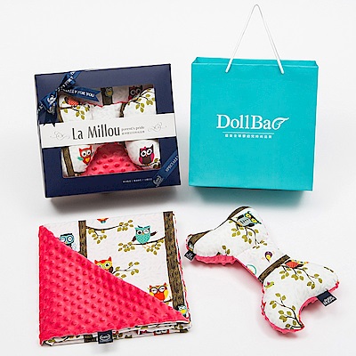 【La Millou】DollBao禮盒天使枕+單面巧柔豆豆毯標準