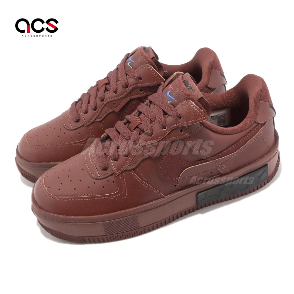 Nike 休閒鞋 Wmns Air Force 1 Fontanka 女鞋 棕 厚底 AF1 皮革 麂皮 DH1290-200