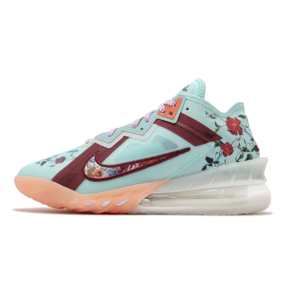 Nike 籃球鞋Lebron XVIII Low EP 男鞋明星款LBJ 氣墊避震包覆花卉印花