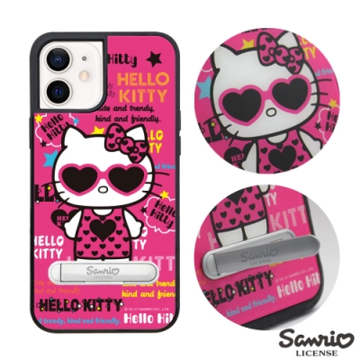 三麗鷗 Kitty iPhone 12 mini 5.4吋減震立架手機殼-POP凱蒂