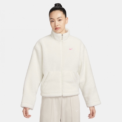 NIKE 外套 女款 運動外套 AS W NSW COZY JKT SHERPA 白 FV4009-133 (3S3508)