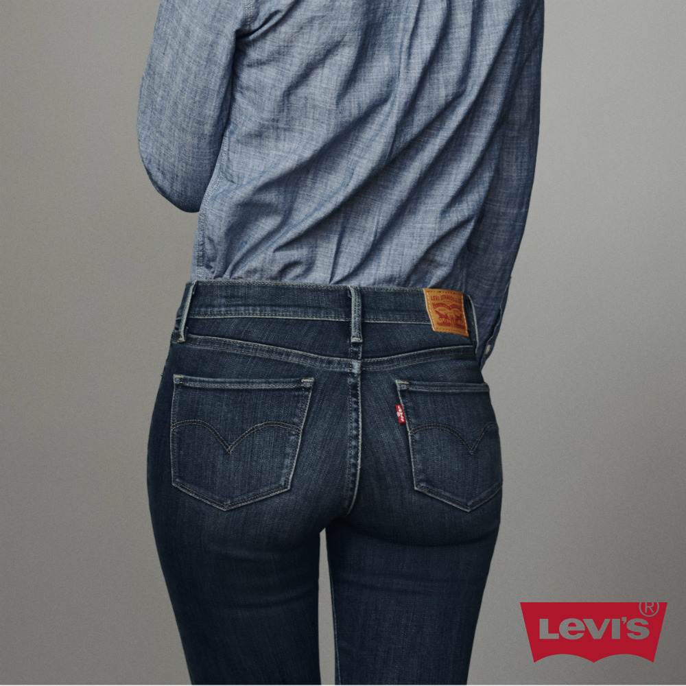 Levis 女款 710 中腰超緊身窄管 超彈力牛仔長褲