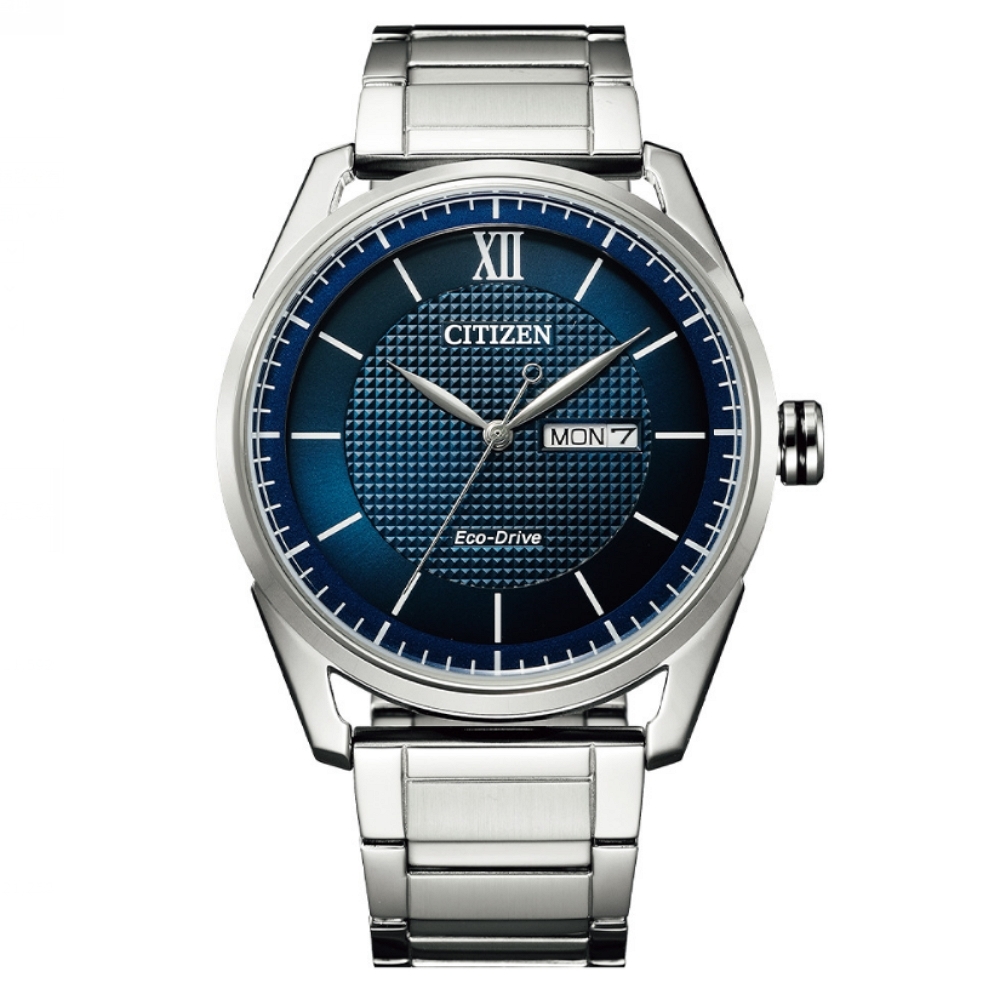 CITIZEN星辰 GENT'S系列 光動能經典格紋腕錶 42mm/AW0081-89L