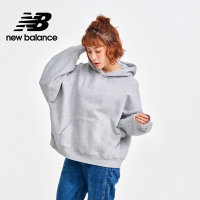 【New Balance】 刷毛保暖連帽長袖上衣_女性_灰色_WT33531AG