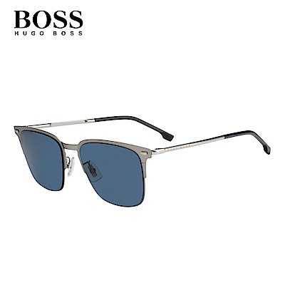 HUGO BOSS- BOSS 0951/F/S 經典方框紳士太陽眼鏡 藍色