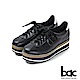 bac加州陽光-多層厚底台運動風綁帶休閒鞋-黑 product thumbnail 1