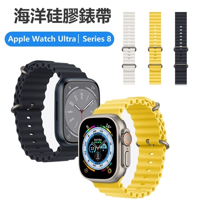 Apple Watch Ultra Series 8/7/6/5/4/3/2/1/SE 海洋硅膠錶帶 替換帶