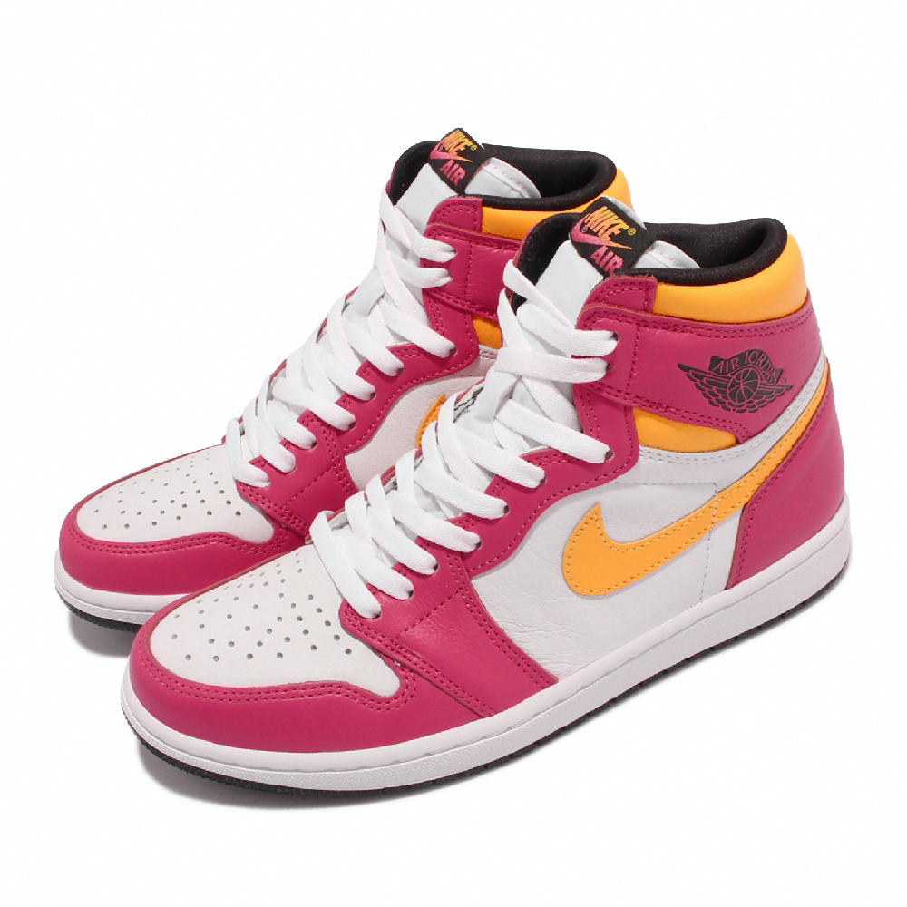 Nike 休閒鞋Air Jordan 1代OG 男鞋Light Fusion Red 喬丹AJ1 紅黃白