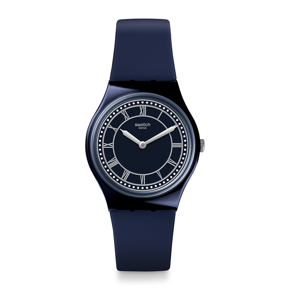 Swatch 英倫風情 BLUE BEN 藍色大笨鐘手錶-34mm