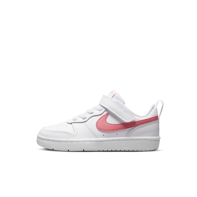 NIKE COURT BOROUGH LOW 2 (PSV) 男女小童休閒鞋-白粉-BQ5451124