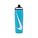 Nike 水壺 Refuel Water Bottle 24 oz 藍 白 可擠壓 單車 運動水壺 N100766642-224 product thumbnail 1