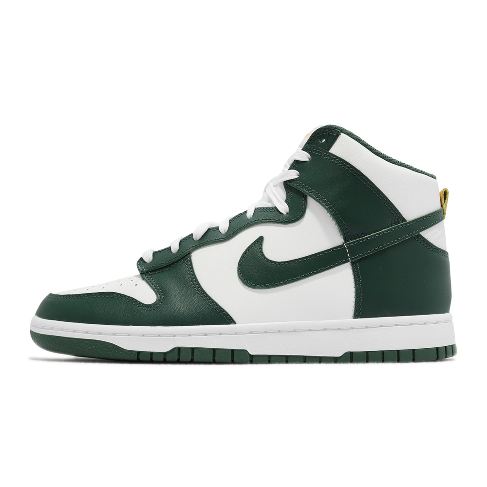 Nike 休閒鞋Dunk HI Retro 男鞋白森林綠高筒經典Noble Green DD1399