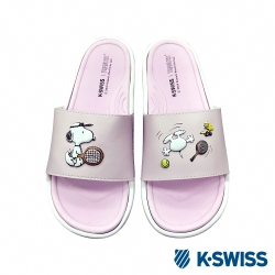K-SWISS Slide 01 史努比聯名拖鞋-女-粉紅/白