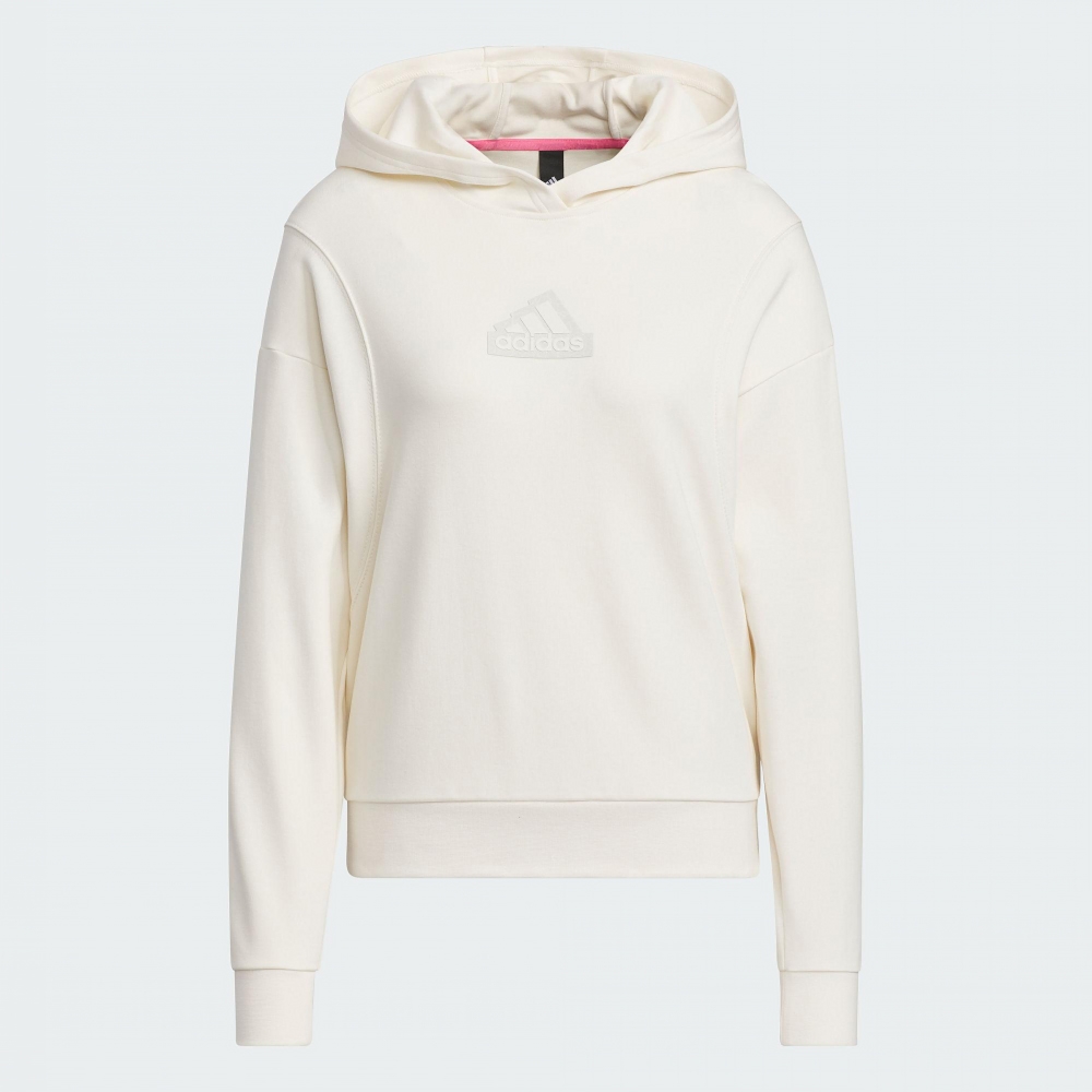 adidas 愛迪達 上衣 女款 長袖上衣 帽T 運動 亞規 CITY ESC HOODY 米白 IP7078 (S2171)