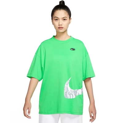 NIKE 上衣 女款 短袖上衣 運動 寬鬆 AS W NSW SS TOP 綠 DV3320-362