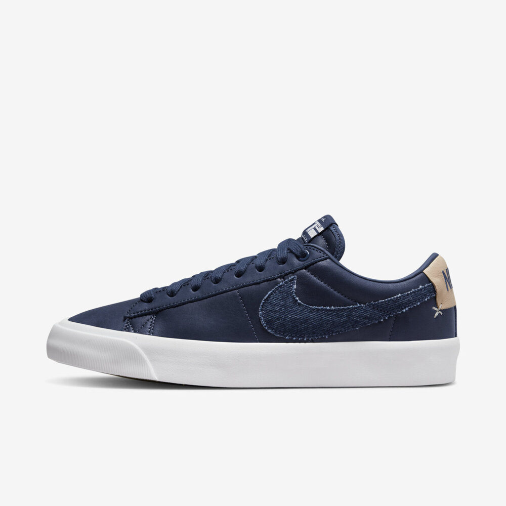 Nike Zoom Blazer Low PRO GT PRM [DM8890-400] 男 滑板鞋 休閒 單寧 海軍藍