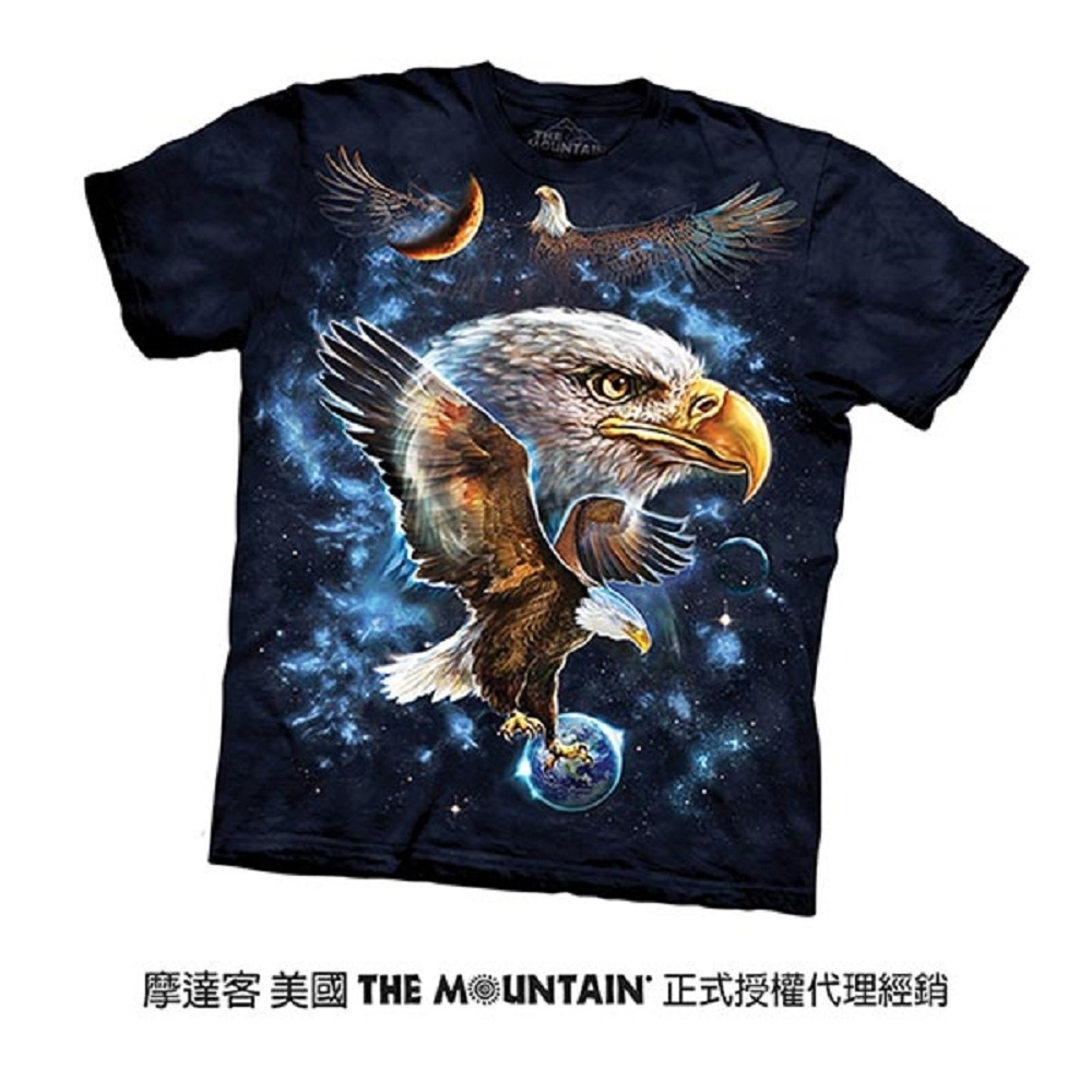 【摩達客】美國進口The Mountain 宇宙鷹 純棉環保短袖T恤