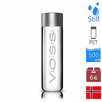 VOSS芙絲挪威天然礦泉水500mlx6PET