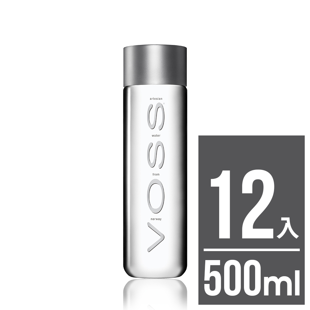 VOSS挪威芙絲 純淨天然礦泉水12入x500ml(輕盈PET瓶)