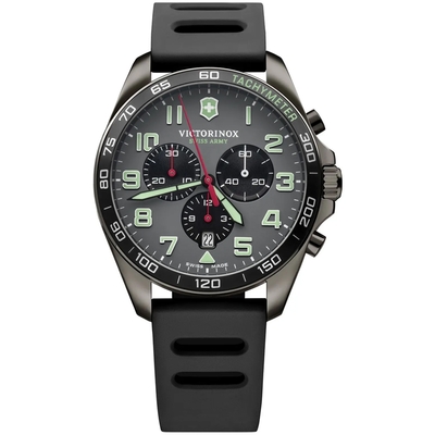 VICTORINOX瑞士維氏 Fieldforce 經典計時腕錶-灰x黑 42mm / VISA-241891