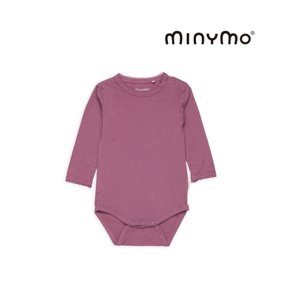 brands4kids 竹纖維長袖包屁衣(乾燥玫瑰)_minymo系列