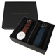 Daniel Wellington 真皮帆布手錶禮盒套組-白x玫瑰金x咖啡/40mm product thumbnail 1