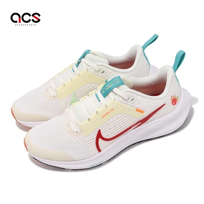 Nike 慢跑鞋 Air Zoom Pegasus 40 GS 大童 女鞋 白 紅 緩震 輕量 小飛馬 運動鞋 FZ5526-161