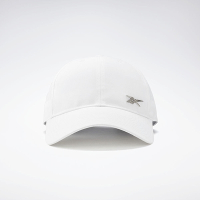 Reebok TE BADGE CAP  老帽 休閒帽-白-FQ5514