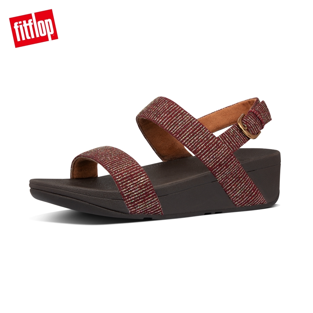 【FitFlop】LOTTIE GLITTER-STRIPE BACK-STRAP SANDALS後帶涼鞋-女(栗色)