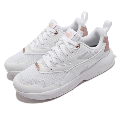 Puma 休閒鞋 X Ray Lite 復古 女鞋 合成皮革 街頭 透氣 緩震 衝擊 耐磨 白 382717-02