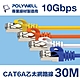 POLYWELL CAT6A 超高速乙太網路線 S/FTP 10Gbps 30M product thumbnail 1