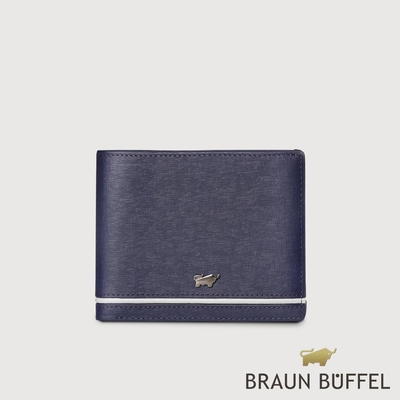 【braun buffel 德國小金牛】台灣總代理 維克多-d 10卡男夾-午夜藍/bf512-314-mnb