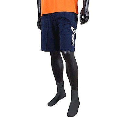 Asics Shorts [K12059-50] 男 短褲 針織 運動 休閒 棉質 舒適 透氣 口袋 深藍