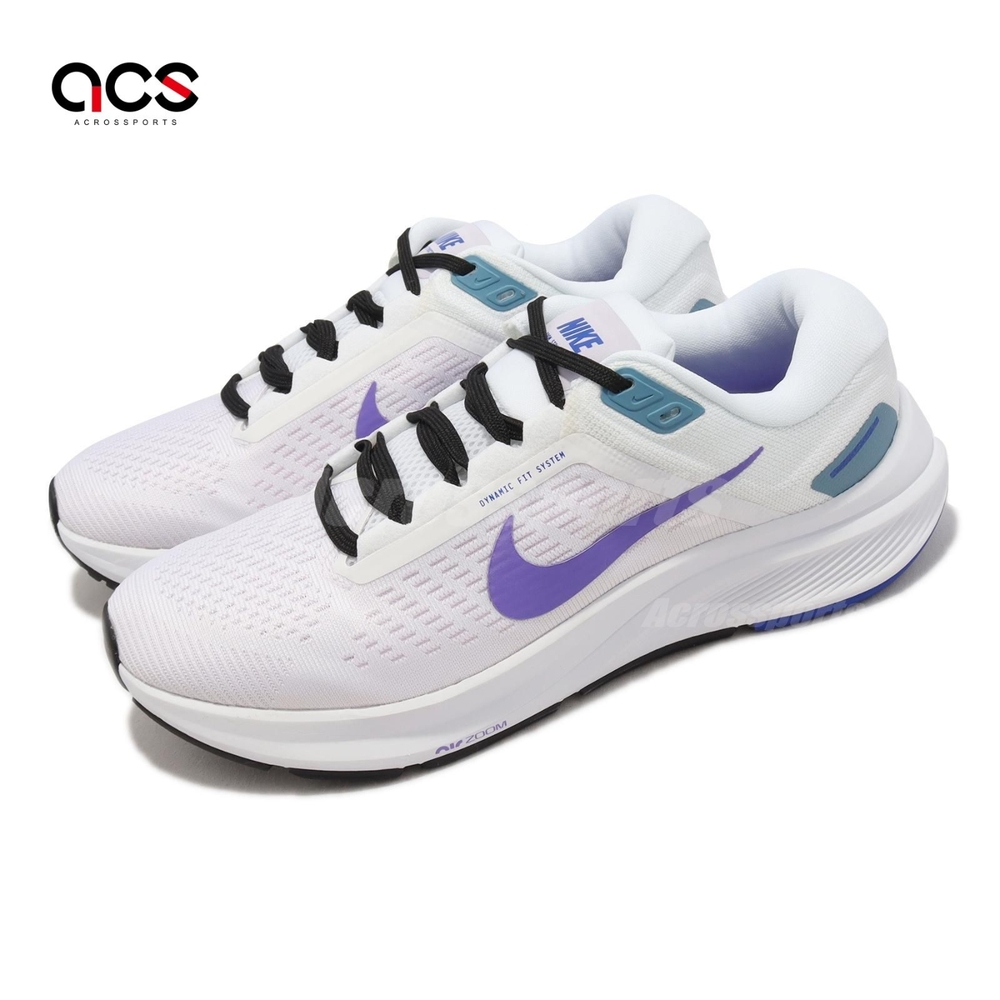 Nike 慢跑鞋 Wmns Air Zoom Structure 24 女鞋 白 紫 基本款 運動鞋 DA8570-105