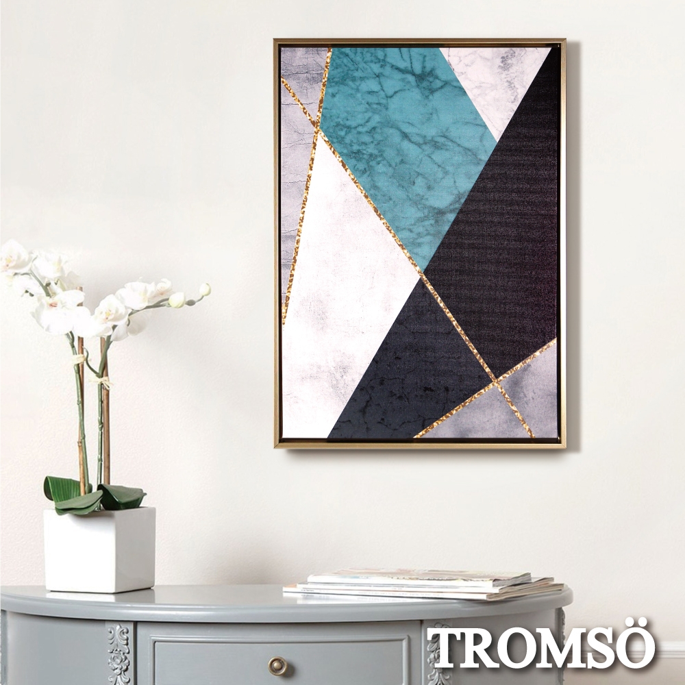 TROMSO 北歐時代風尚有框畫-碧藍百和WA173