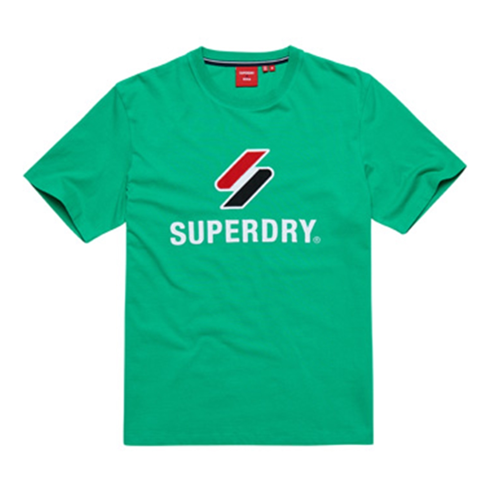 SUPERDRY 男裝 短Tee CODE SL STACKED APQ 亮綠