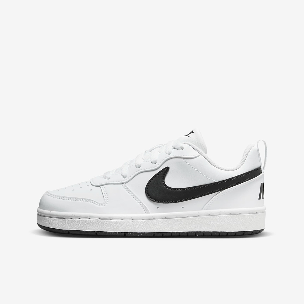 NIKE COURT BOROUGH LOW RECRAFT (GS) 男女大童休閒鞋-白黑-DV5456104