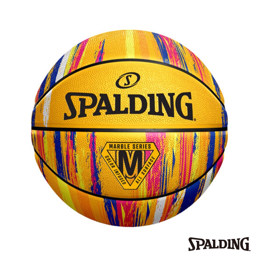 SPALDING 斯伯丁 SP 大理石系列 黃彩 橡膠款