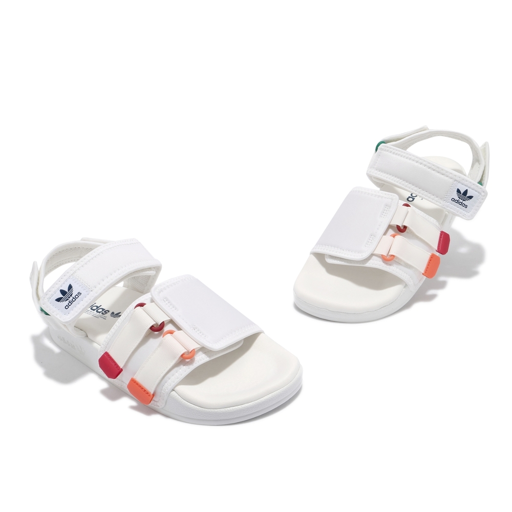 adidas 涼鞋Adilette Sandal 4.0 男女鞋愛迪達夏日輕便魔鬼氈情侶款白