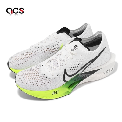 Nike 競速跑鞋 ZoomX Vaporfly Next% 3 FK 男鞋 白 綠 輕量 彈力 碳板 路跑 FZ4017-100