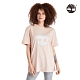 Timberland 女款豆沙粉金屬樹形標誌有機棉寬鬆短袖圓領上衣|A2BYV product thumbnail 1