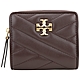 TORY BURCH Kira Chevron 新版雙T標誌小羊皮釦式短夾(酒紅色) product thumbnail 1