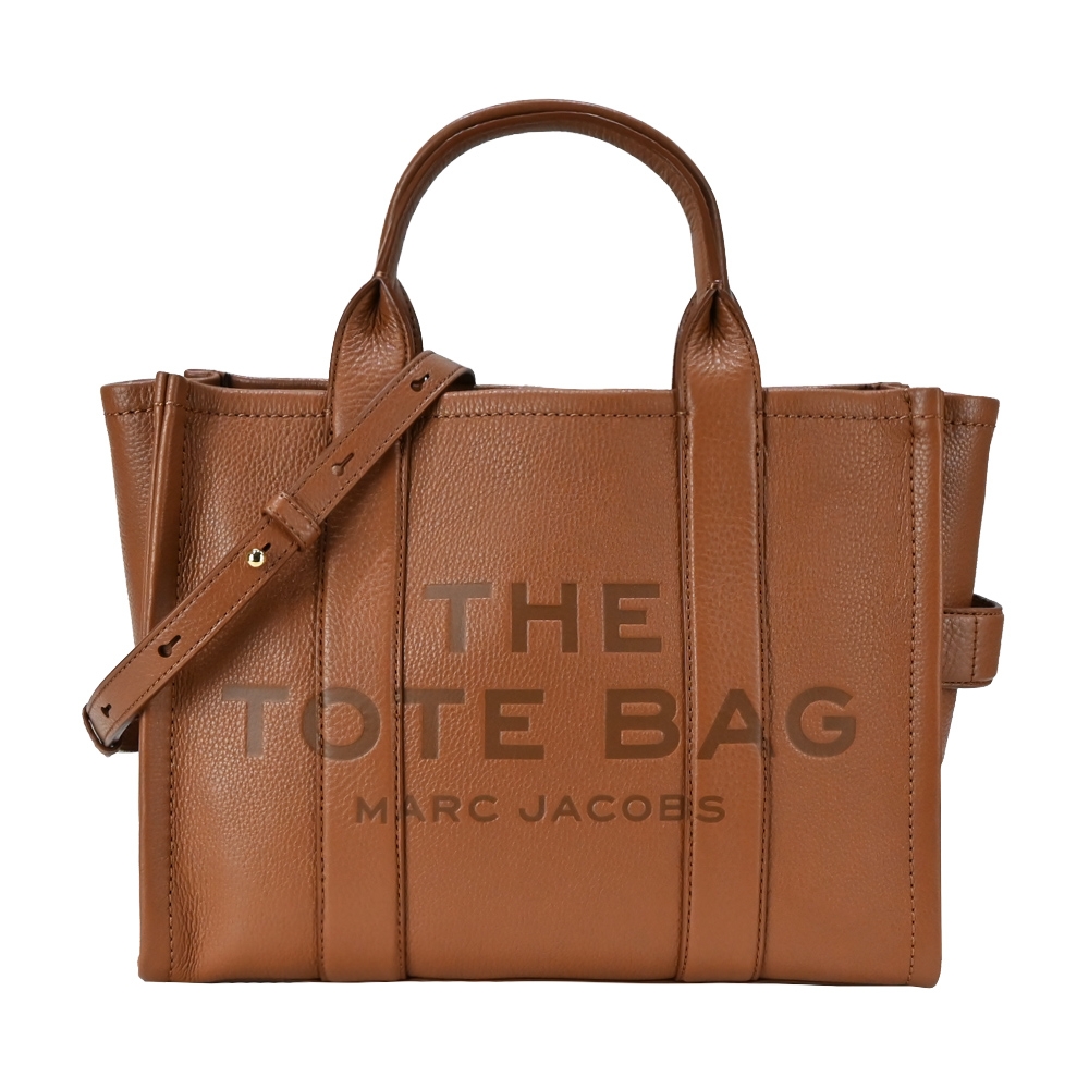 MARC JACOBS The Leather TOTE 皮革兩用托特包-小/棕