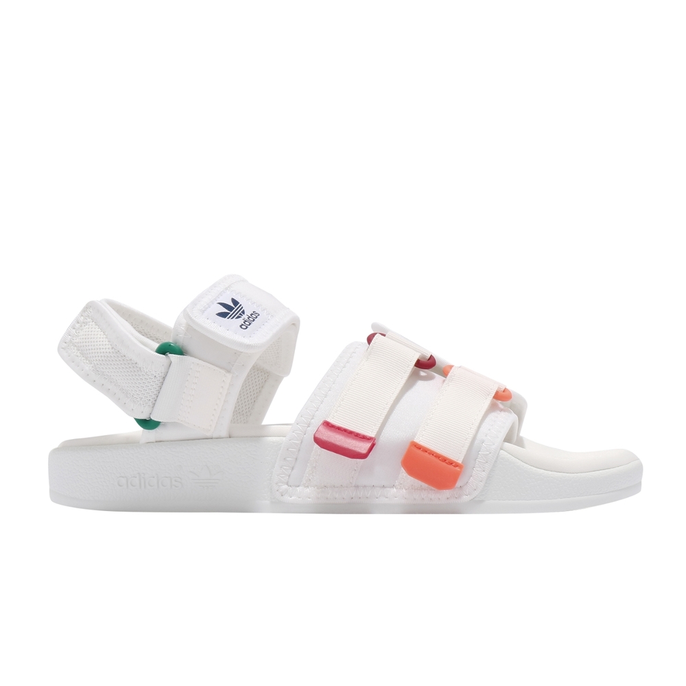 adidas 涼鞋Adilette Sandal 4.0 男女鞋愛迪達夏日輕便魔鬼氈情侶款白