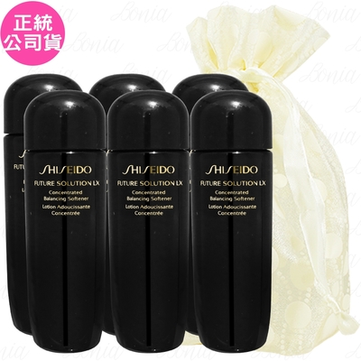 SHISEIDO 資生堂 時空琉璃LX極上御藏柔膚露(25ml)*6旅行袋組(公司貨)