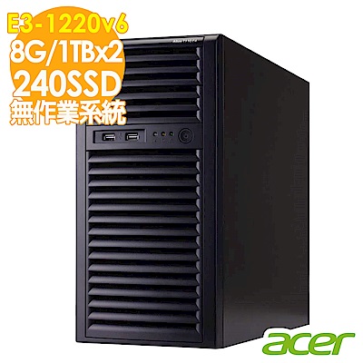 Acer T110 F4  E3-1220v6/8GB/240SSD 1TBx2/NoOS